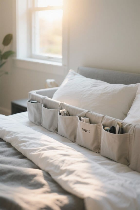 bed rail pouch organizers