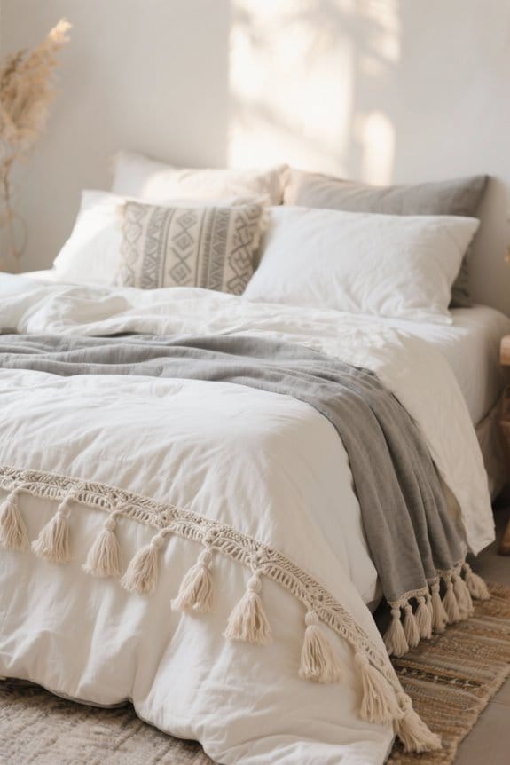bohemian duvet covers tassels