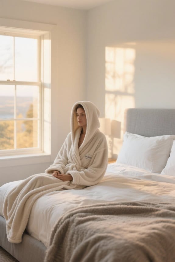 cozy plush hooded robe