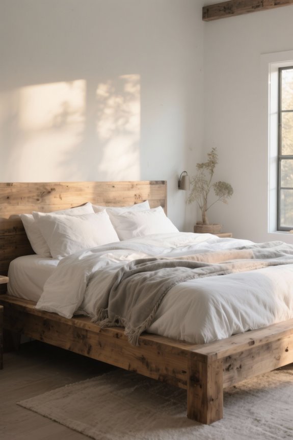 cozy rustic wood beds