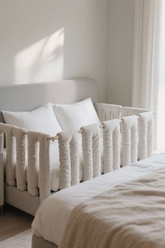 padded crib rail safety